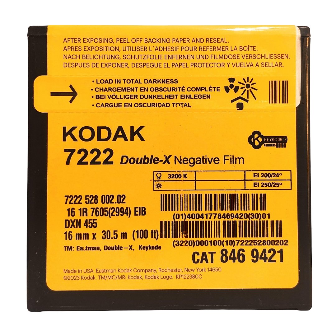 16 mm (30,5 m) – Eastman Double-X B&W 7222